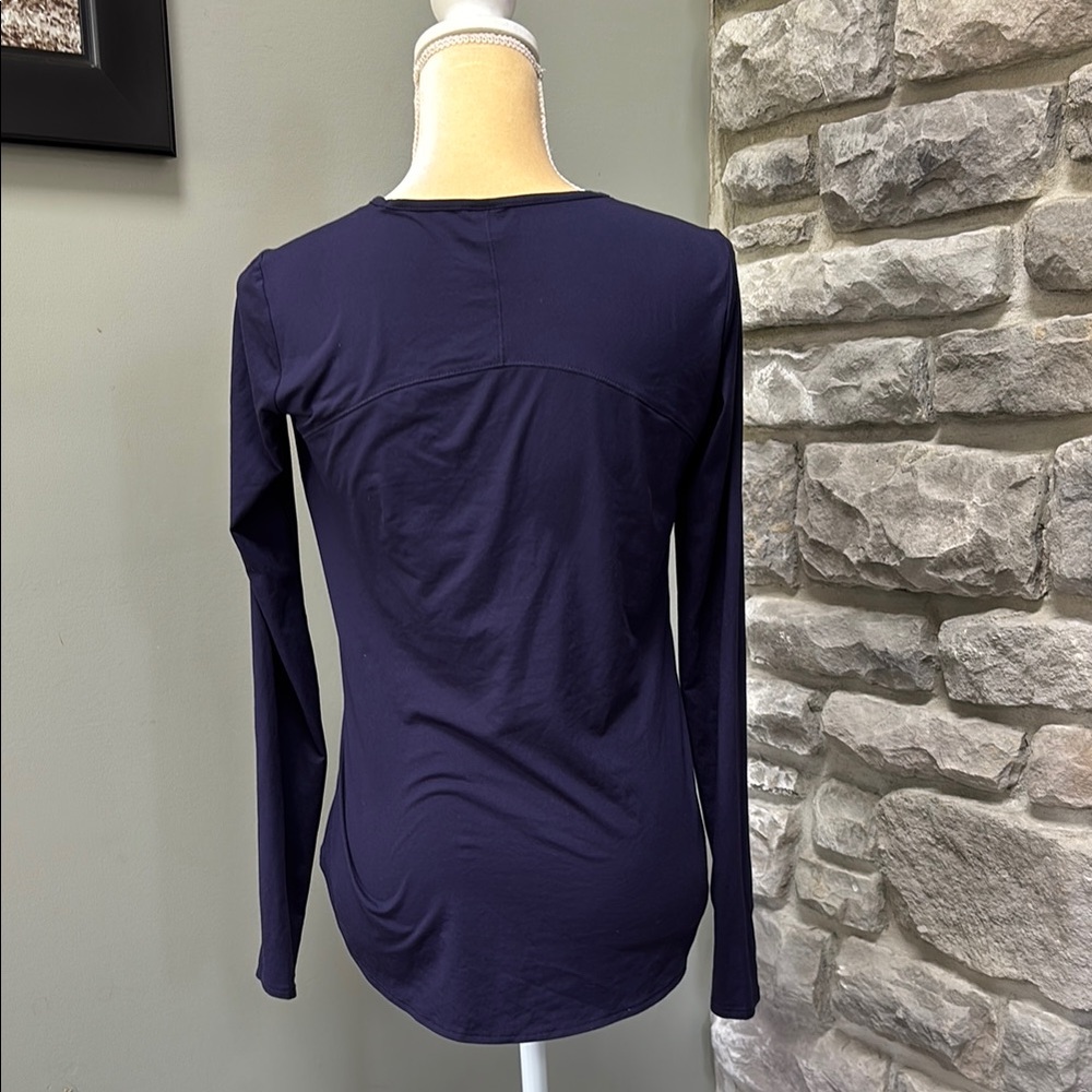 Athletic Navy Blue Long Sleeve Top, C9, XS - Picture 3 of 6